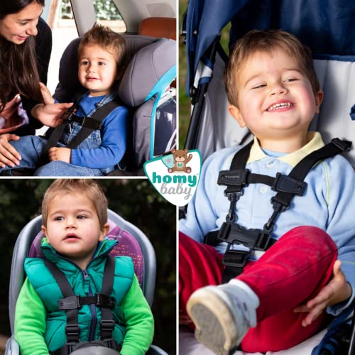 HOMYBABY® Seguridad Bebes - Hebilla para Cinturon de Seguridad ORIGINAL - Evita que el Niño Saque los Brazos del Arnés - Protector Arnes Bebe para Silla de Coche - Cierre Seguridad Bebe (STANDARD)