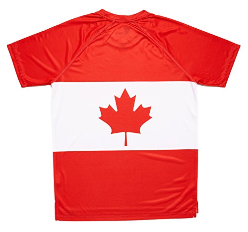 HOOPOE Camiseta Canada Hombre, Manga Corta, Running, Gimnasio #Mapleleaf Talla S