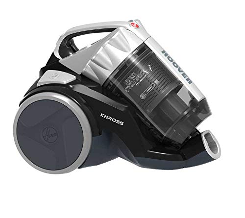 Hoover Khross KS 31 Par 39002170 - Arrastre multiciclónico sin bolsa con cepillo para parqué, 550 W, color gris y negro