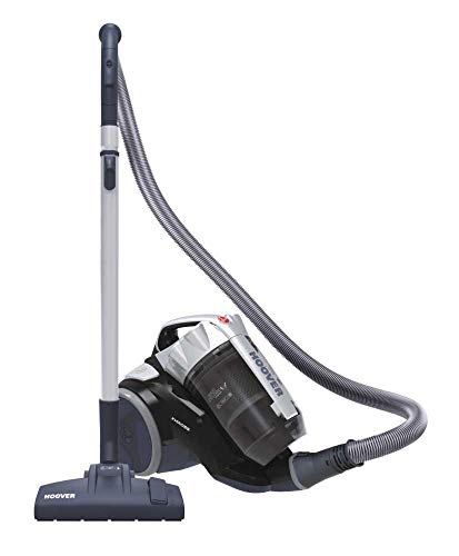 Hoover Khross KS 31 Par 39002170 - Arrastre multiciclónico sin bolsa con cepillo para parqué, 550 W, color gris y negro