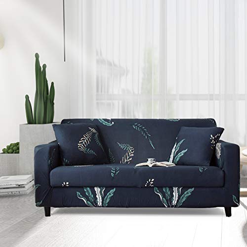 HOTNIU Funda Sofa 4 Plazas Fundas de Sofa Elasticas Fundas para Sofá Ajustables Estampada Cubre Sofa con 1 Funda de Cojín, Cuatro Plazas, Impresión #HC