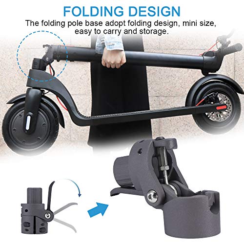 Houkiper Scooter eléctrico Base de reemplazo de Poste Plegable Base de Varilla Plegable Accesorios de reemplazo Compatible para Xiaomi M365 (Gris)