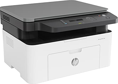 HP Laser MFP 137fnw 4ZB84A, Impresora Láser Multifunción Monocromo, Imprime, Escanea, Copia y Fax, Wi-Fi, Ethernet, USB 2.0 alta velocidad, HP Smart App, Panel de Control LCD, Blanca