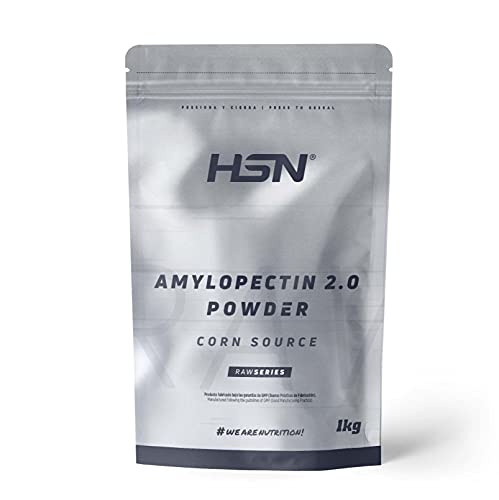 HSN Amilopectina de Maíz (Waxy Maize) Amylopectin Powder | Carbohidratos para Deportistas en Polvo | Sin Azúcar | Apto para Veganos, Sin Gluten, Sin Lactosa, Neutro, sin Sabor 1000 gr