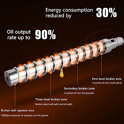 Huanyu 1500 W - Exprimidor de Aceite Esencial ≥ 90% de Alto Rendimiento de Aceite, Extractor de Aceite Caliente y frío, máquina de prensado con 45 ° -130 ° termostato automático Constante