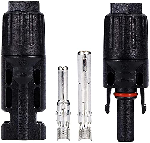 HUAZIZ 12 pares Conectores de Cable de Panel Solar Macho/Hembra Conector de Anillo de Sello Impermeable+ Spanner, para Solar Panel Cable Fotovoltaico Sistema