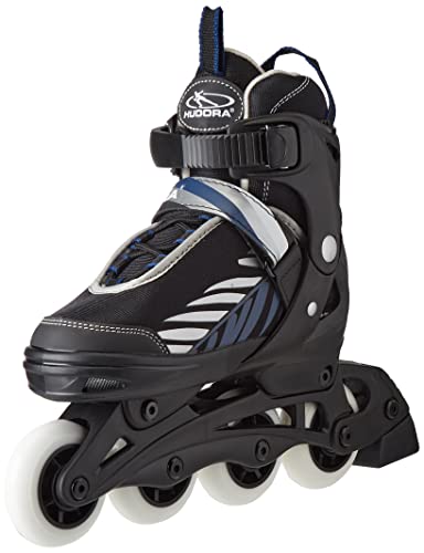 Hudora Kinderinliner Leon - Patines en línea, color negro/azul, talla L