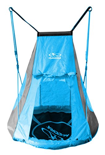 Hudora - Tienda de campaña Unisex (90 cm), diseño de Castillo, Color Azul y Gris