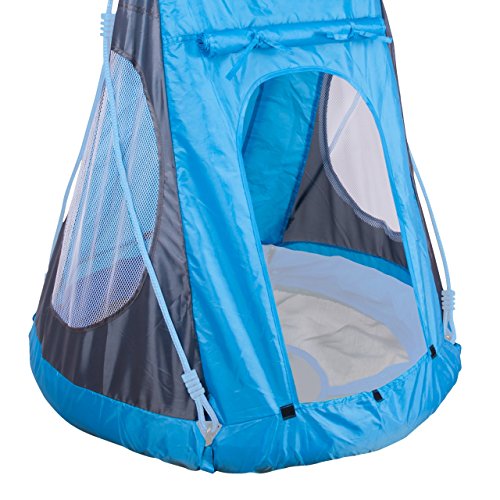 Hudora - Tienda de campaña Unisex (90 cm), diseño de Castillo, Color Azul y Gris