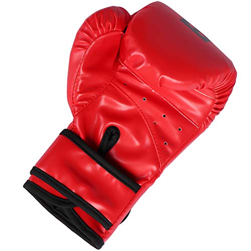 HUINING Guantes de boxeo para niños, guantes de boxeo MMA de PU de dibujos animados Sparring Dajn guantes de entrenamiento, 4 onzas, para edades de 3 a 12 años (rojo de boxeo)