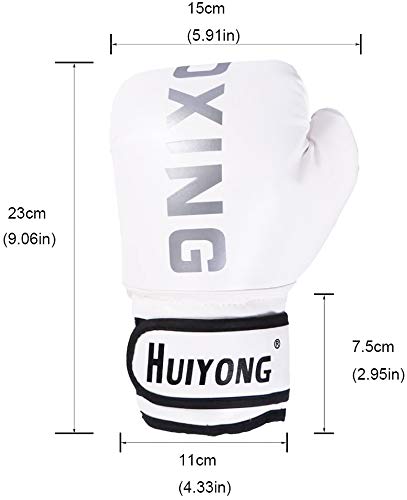 HUINING Niños Niños Niños Cartoon Sparring Dajn Guantes de boxeo Entrenamiento Edad 3-12 años (Boxeo Blanco)