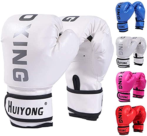 HUINING Niños Niños Niños Cartoon Sparring Dajn Guantes de boxeo Entrenamiento Edad 3-12 años (Boxeo Blanco)