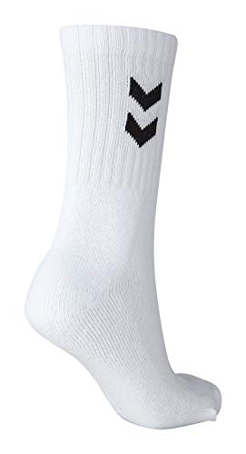 hummel 022030 Socks, Unisex Adulto, Blanco, 10