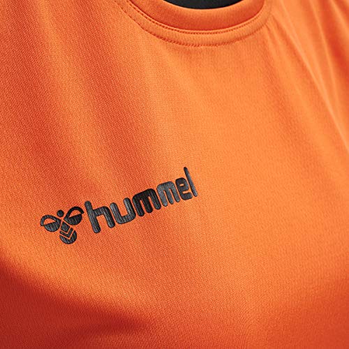 hummel HmlAuthentic Poly Jersey para Mujer S/S Camiseta, Naranja Claro, Extra-Large