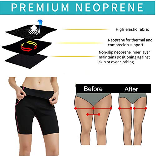 HuntDream Mujeres Neopreno Sauna Pantalones para adelgazar Calor termo sudor Shaper Capri para perder peso Quemar grasa