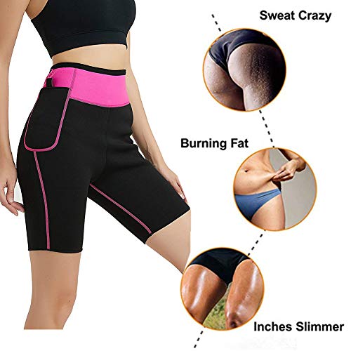 HuntDream Mujeres Neopreno Sauna Pantalones para adelgazar Calor termo sudor Shaper Capri para perder peso Quemar grasa