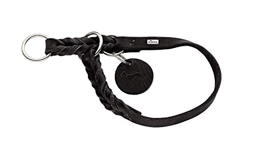 HUNTER Collar de Entrenamiento Solid Education, 55 Suave Cuero de Vaca Genuino, Negro