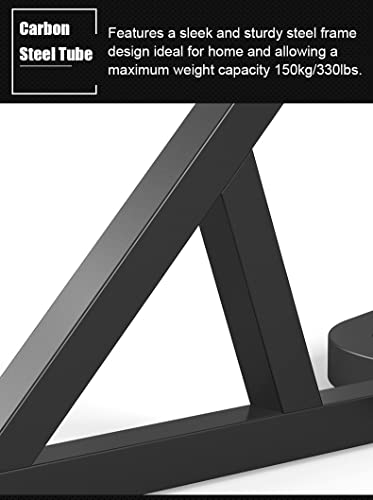 HWFF Silla Romana Hiperextensión Silla Romana Tarea Pesada, Gimnasio en casa Ajustable Extensión de Espalda Equipo de Ejercicio para el Ejercicio de Entrenamiento Abdominal, Negro, Carga 330 Libras