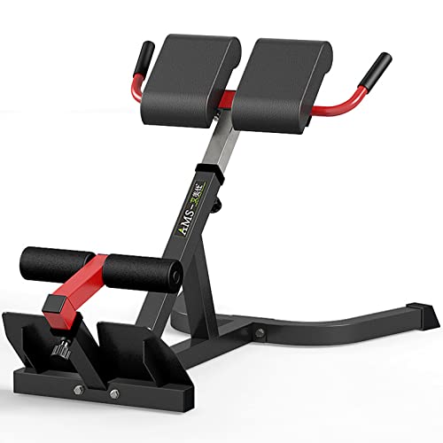 HWFF Silla Romana Hiperextensión Silla Romana Tarea Pesada, Gimnasio en casa Ajustable Extensión de Espalda Equipo de Ejercicio para el Ejercicio de Entrenamiento Abdominal, Negro, Carga 330 Libras