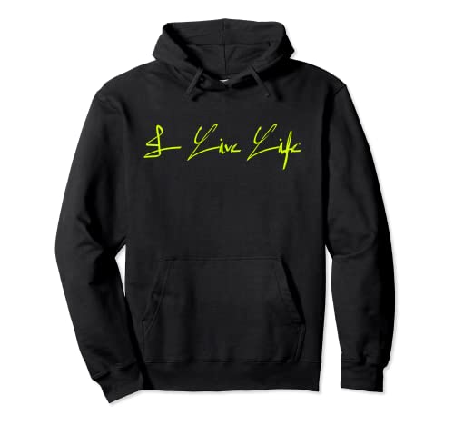 I Live Life Signature Logo Estilo de vida Marca Eléctrico Lima Sudadera con Capucha