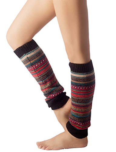 iB-iP Mujer Calentadores Calcetines Botas Trible Warmers Largos Danza Polainas, Tamaño: Talla única, Negro