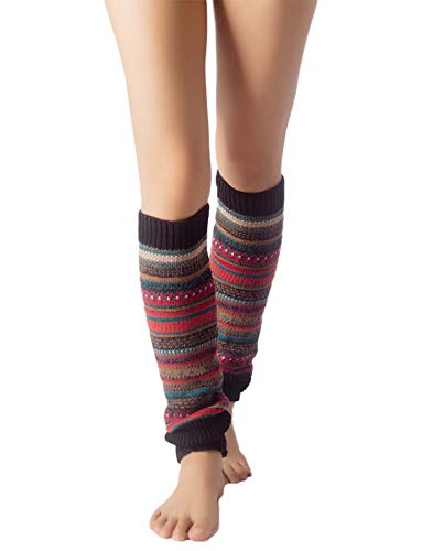 iB-iP Mujer Calentadores Calcetines Botas Trible Warmers Largos Danza Polainas, Tamaño: Talla única, Negro