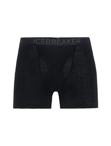 Icebreaker Mens 175 Everyday Boxers W Fly Calzoncillos, Hombre, Black, M