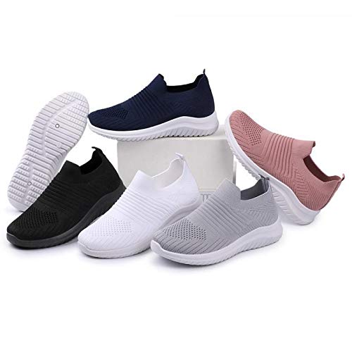 IDEAL ONLINE Zapatillas de correr para mujer, transpirables, ligeras, con absorción de golpes, deportivas, para entrenamiento cruzado, color Negro, talla 40 EU