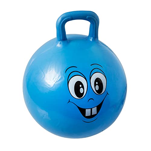 Idena-Happy Face-Pelota de Saltar (45-50 cm), Color Azul Berlin 40094