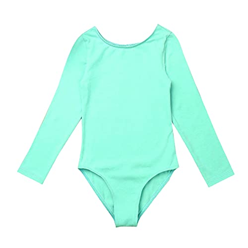 IEFIEL Maillot Ballet Niña Manga Larga Vestido de Danza Ballet de 2 Piezas Body+Falda Corta Maillot Patinaje Artistico Niña Ropa Ballet Verde 7-8 años