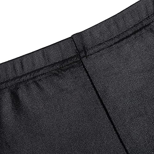 IEFIEL Pantalónes Cortos Deportivos para Niña Pantalónes Elásticos de Danza Ballet Gimnasia Leggings Cortos de Yoga Correr Shorts Pants Negro 9-10 años