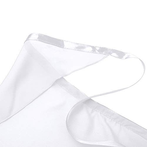 iiniim Falda de Gasa con Lazo para Niña Falda de Abrigo de Ballet Baile Danza Mujer Skate Wrap para Maillot Ballet Falda Clasica Ropa de Ballet Basico Blanco Talla Única