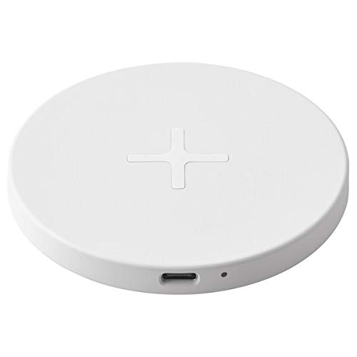 Ikea - Base de carga inalámbrica Qi LIVBOJ con puerto USB-C 704.652.46, blanco, juego de 2