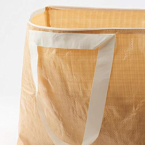 IKEA SLUKIS Bolsa de transporte grande, beige71 l, esta bolsa de transporte con cremallera mantiene tus cosas de forma segura y protegida del polvo