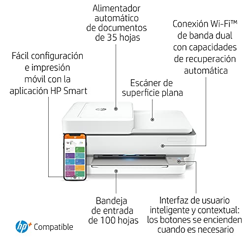 Impresora Multifunción HP Envy 6420e - 6 meses de impresión Instant Ink con HP+