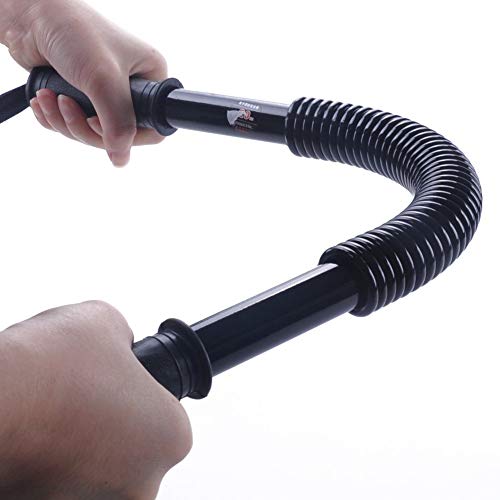 INGHU 20 kg Power Twister Flexible; para ejercicios de hombro, hombro, pecho, brazos, brazos, brazos, ejercitadores de resorte; para ejercicios de hombro, pecho y brazos; (negro)