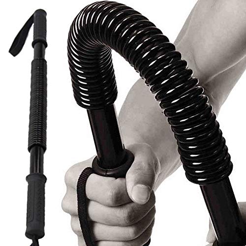 INGHU 20 kg Power Twister Flexible; para ejercicios de hombro, hombro, pecho, brazos, brazos, brazos, ejercitadores de resorte; para ejercicios de hombro, pecho y brazos; (negro)