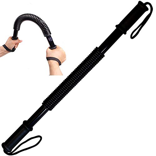 INGHU 20 kg Power Twister Flexible; para ejercicios de hombro, hombro, pecho, brazos, brazos, brazos, ejercitadores de resorte; para ejercicios de hombro, pecho y brazos; (negro)