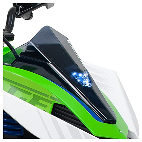 INJUSA – Quad Rage 24V Recomendado para Niños +6 Años con 2 Velocidades, Suspensiones y Luces Delanteras y Traseras, Color Verde