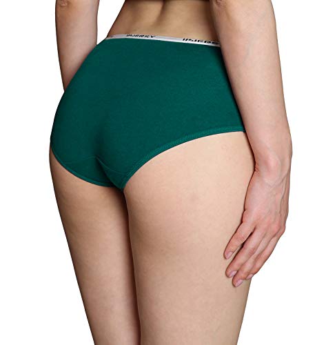 INNERSY Bragas Mujer Culotte de Algodón Braguitas Ropa Interior Cómoda y Sexy Pack de 6 (S-EU 38, Oscuro)