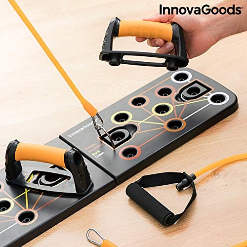 InnovaGoods Sistema de Entrenamiento con Bandas de Resistencia y Guía de Ejercicios Pulsher, Adultos Unisex,