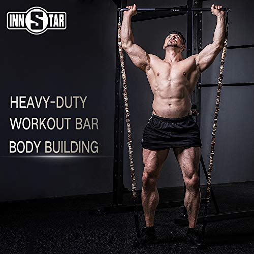 INNSTAR bandas de resistencia para barra de ejercicio, para casa, gimnasio, entrenamiento, entrenamiento de cuerpo completo, levantamiento de potencia, barra de fitness, Barra de resistencia portátil.