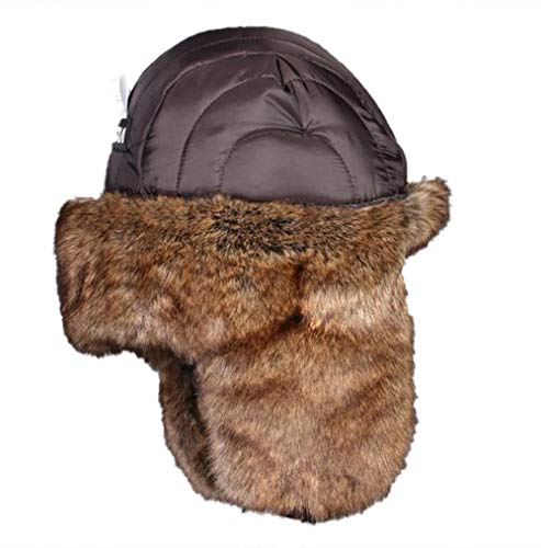 Insun Unisexo Gorros de Aviador Invierno Trooper Cazador de Nieve Sombrero Marrón Camuflaje XL Circunferencia del Sombrero 60cm