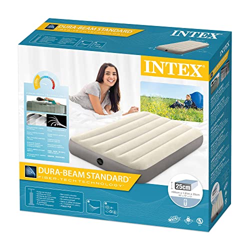 INTEX 64101 - Colchón hinchable Dura-Beam Standard DELUXE Single-High - 99x191x25 cm