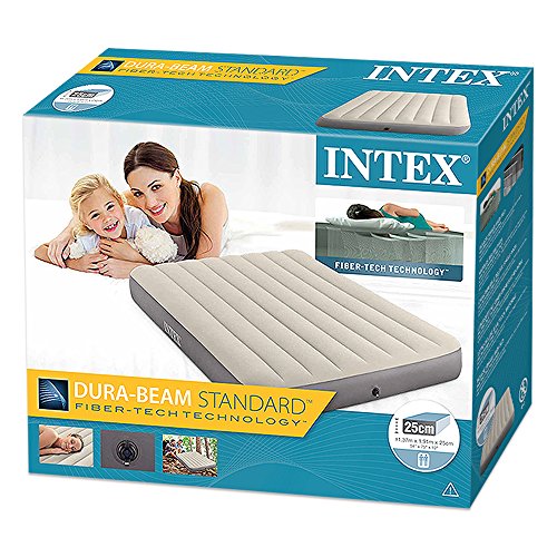 Intex 64102 - Colchón hinchable Dura-Beam Standard Deluxe Single-High - 137 x 191 x 25 cm