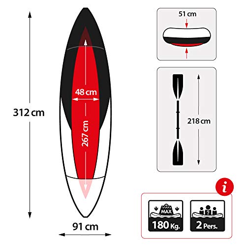 INTEX Canoë Explorer K2 Kayak pour Deux Personnes avec Rames + Pompe