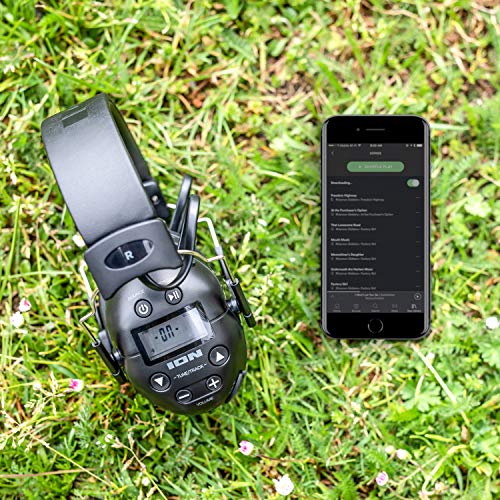 ION Audio Tough Sounds 2 - Cascos inalámbricos Bluetooth con cancelación de ruido para una máxima protección auditiva, función manos libres y radio, alimentados por batería y resistentes al clima