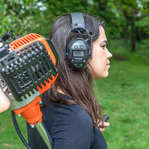 ION Audio Tough Sounds 2 - Cascos inalámbricos Bluetooth con cancelación de ruido para una máxima protección auditiva, función manos libres y radio, alimentados por batería y resistentes al clima