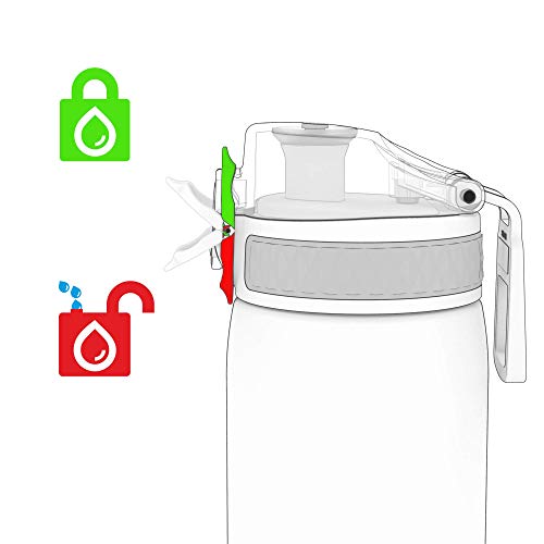 ion8 Leak Proof BPA Free, Botella de agua, sin BPS, a pueba de fugas, Verde (Frosted Green), 400 ml