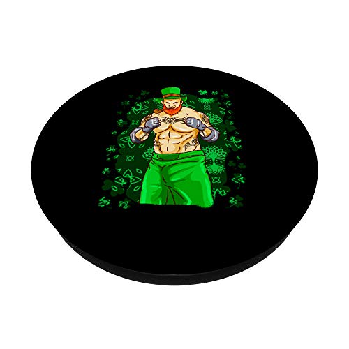 Irlandés MMA Leprechaun Fighter Jiu Jitsu Muay Thai Arte Marcial PopSockets PopGrip Intercambiable